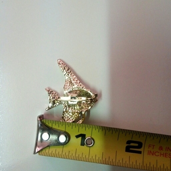 Vintage brooche gold silver with red gemstone - Picture 4 of 5